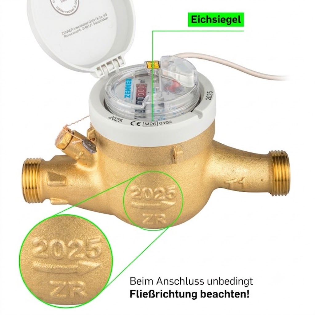 MTKDI-N (Q3 = 4) - 1 Liter Kontakt - BL 190 mm -  1 Zoll  AG – 1 Liter Kontakt, Eichung 2026