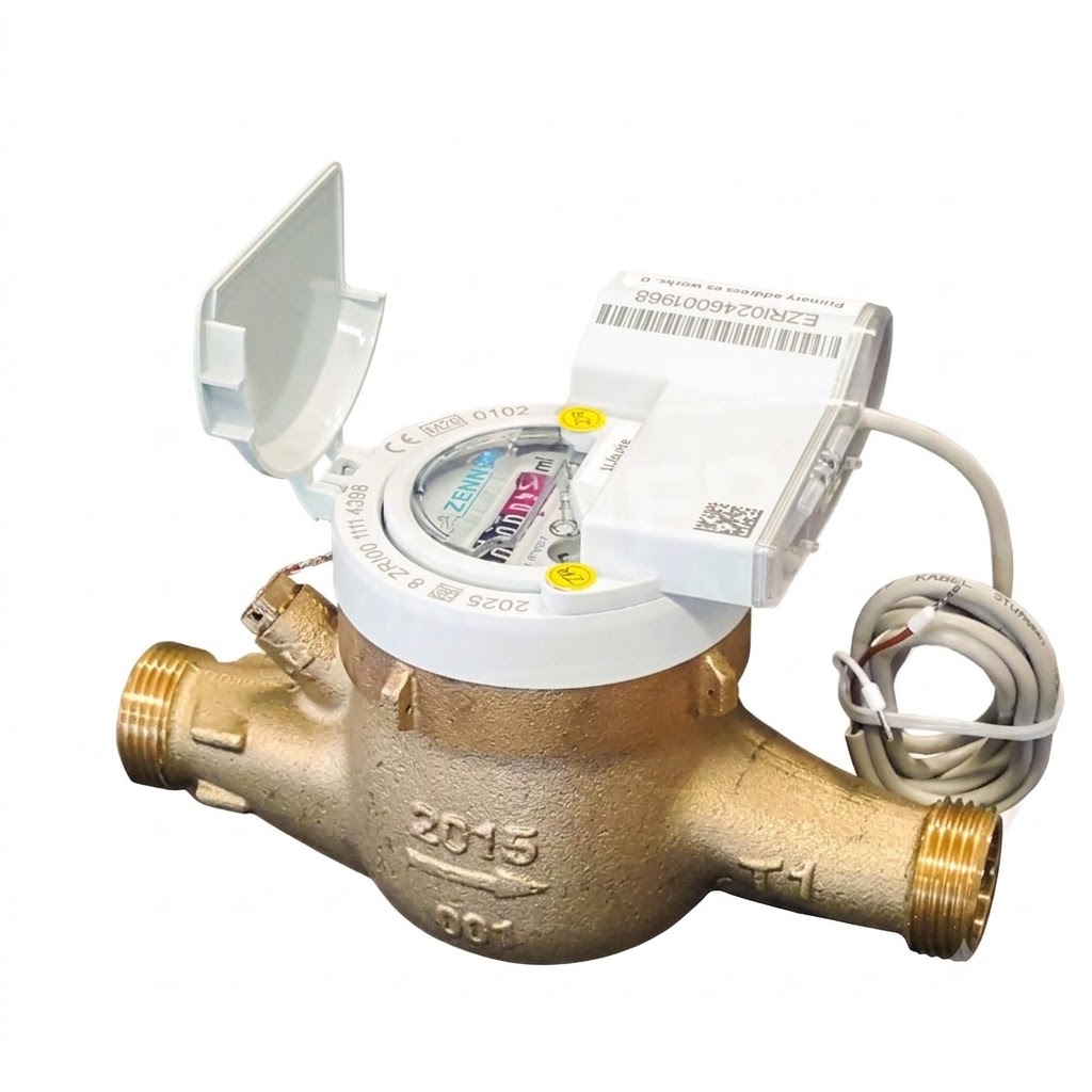 Fallrohr - Wasserzähler MTKD M  Q3 = 4  für Kaltwasser 50 Grad  105 mm 1" M Bus, Eichung 2026