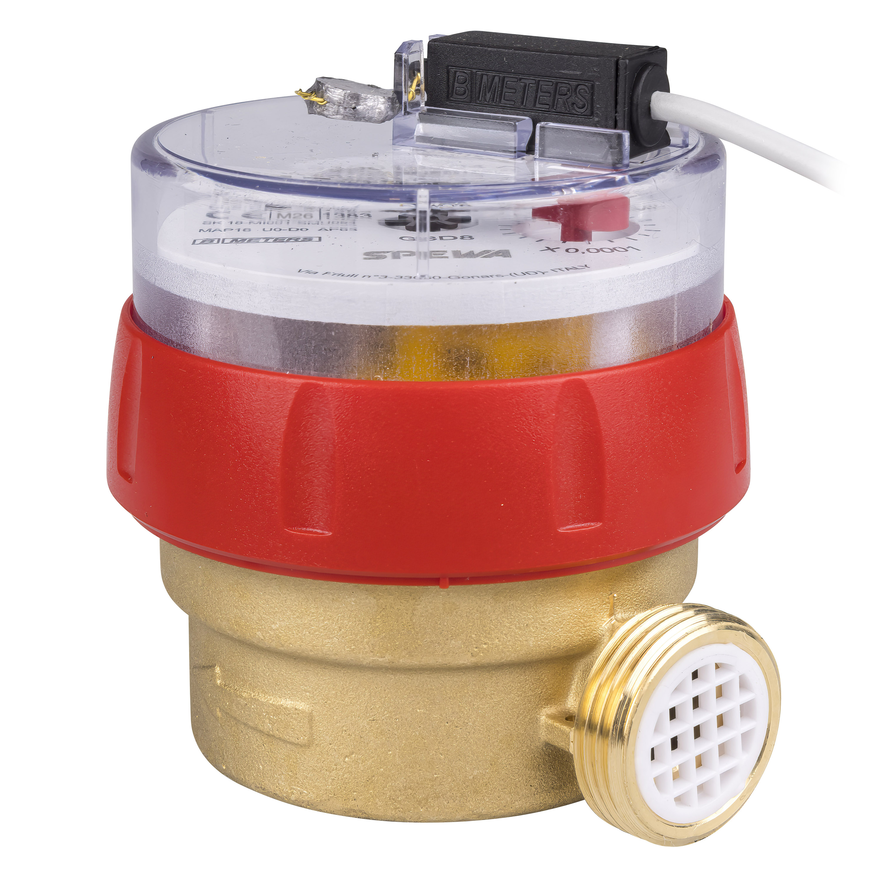 Spewa Warmwasserzähler Q3 = 2,5  3/4 AG - BL 80 mm mit Impulsausgang 1 Liter Eichung 2026