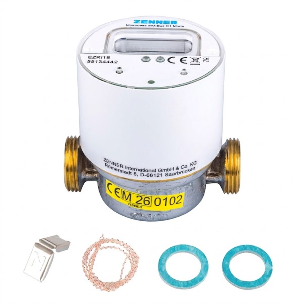 Kaltwasserzähler Q3 = 2,5 Baulänge 80 mm - 3/4 AG  OMS-Funk 868MHz Eichung 2026