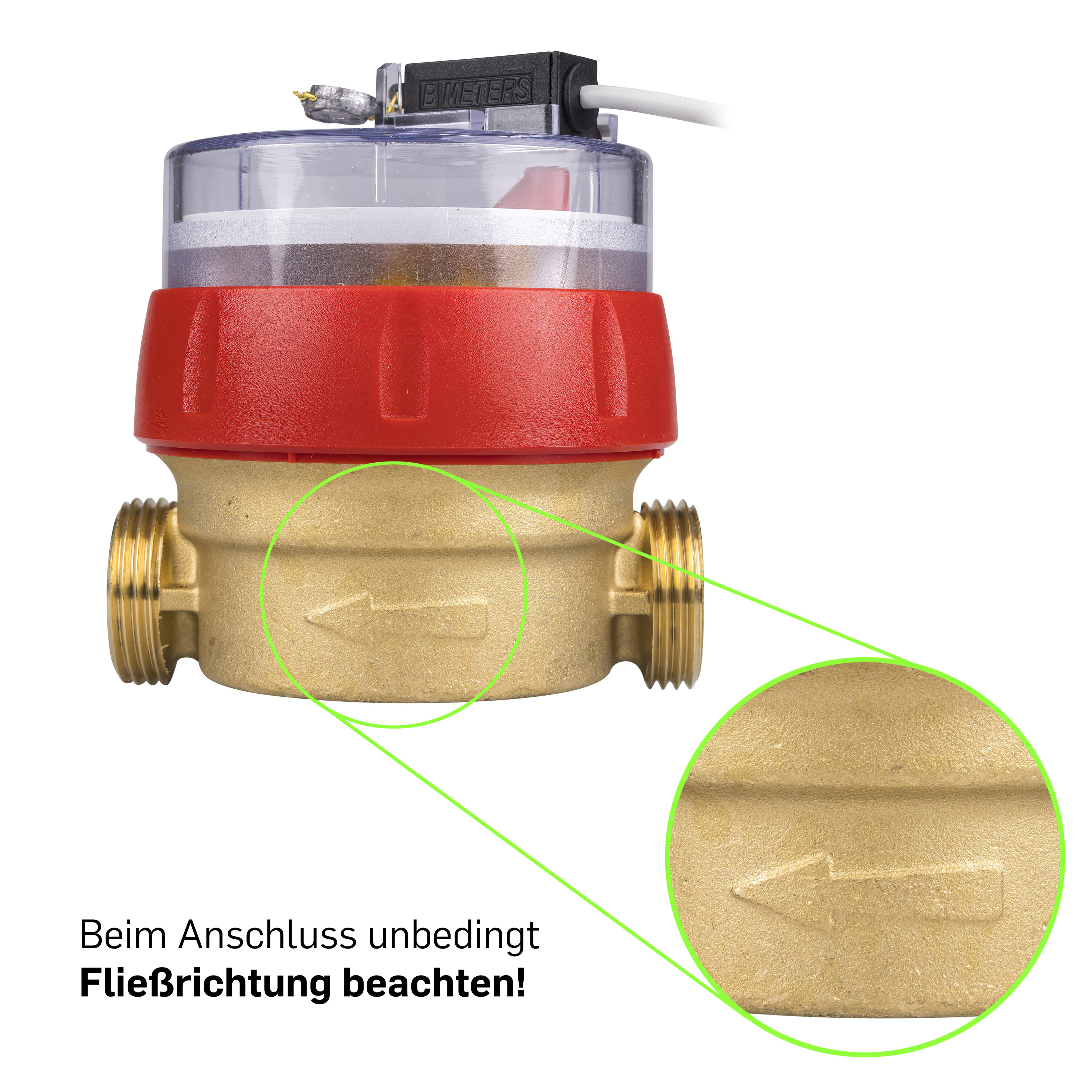 Spewa Warmwasserzähler Q3 = 2,5  3/4 AG - BL 80 mm mit Impulsausgang 1 Liter Eichung 2026