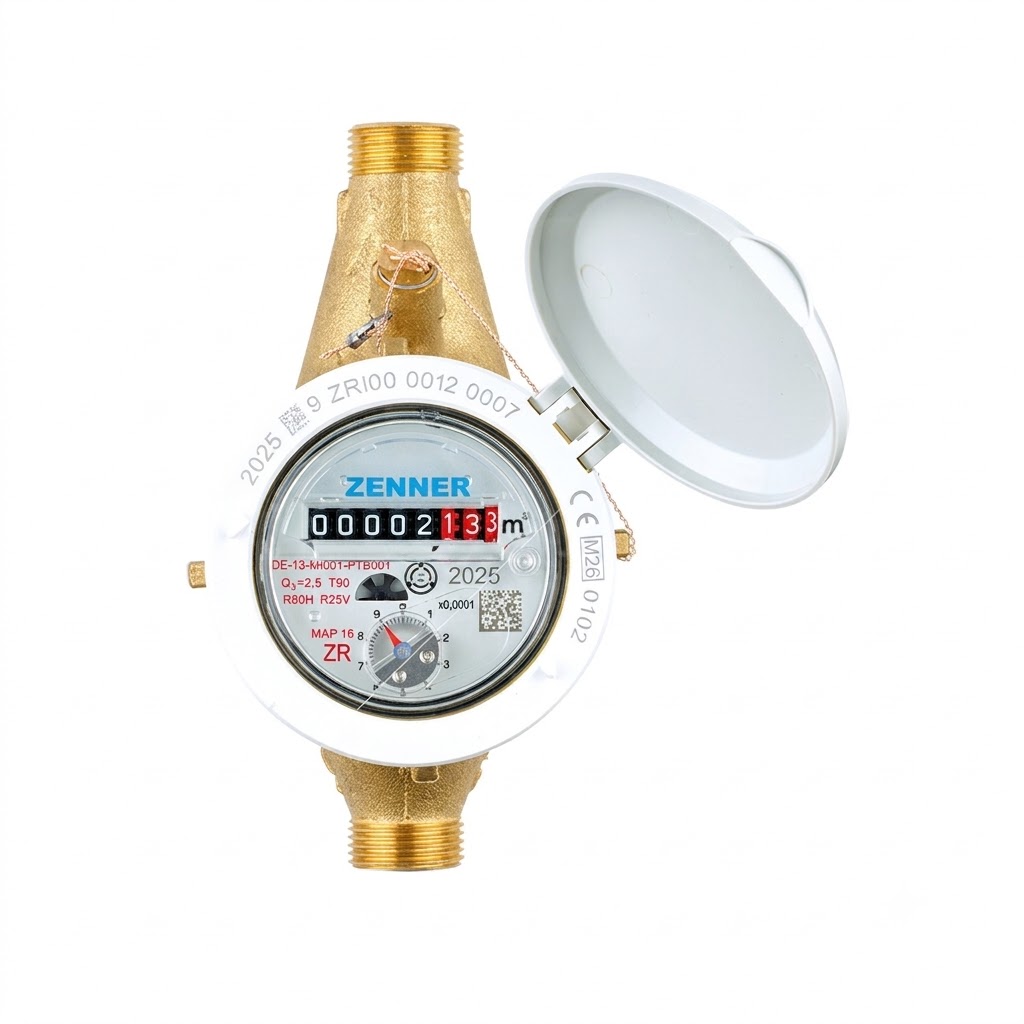 Eichjahr 2026 Warmwasserzähler MTWD - M - CC (Q3 = 4) Baulänge 190 mm, 1 Zoll