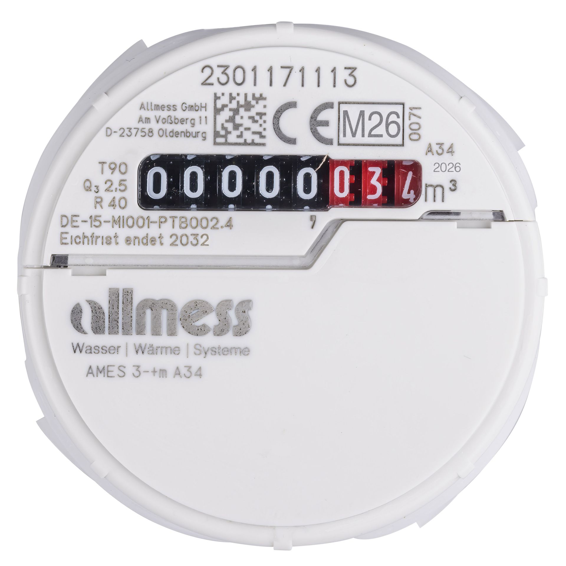 Eichjahr 2026 Allmess Messkapsel AMES-3-K / Up 6000 für Kalt- und ...